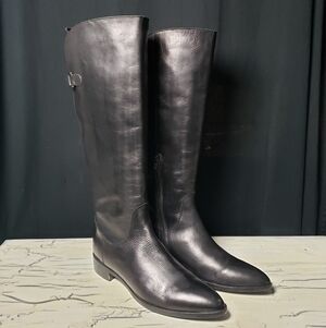 Sesto Meucci 'Boyle' Leather Riding Boots in Black - Women's size 11
